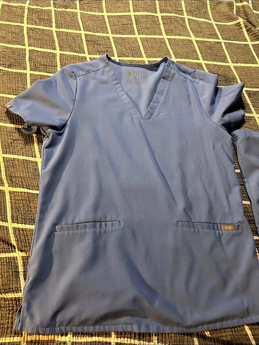 FIGS Casma Scrub Top and Scrub Pants Set Blue Size Medium